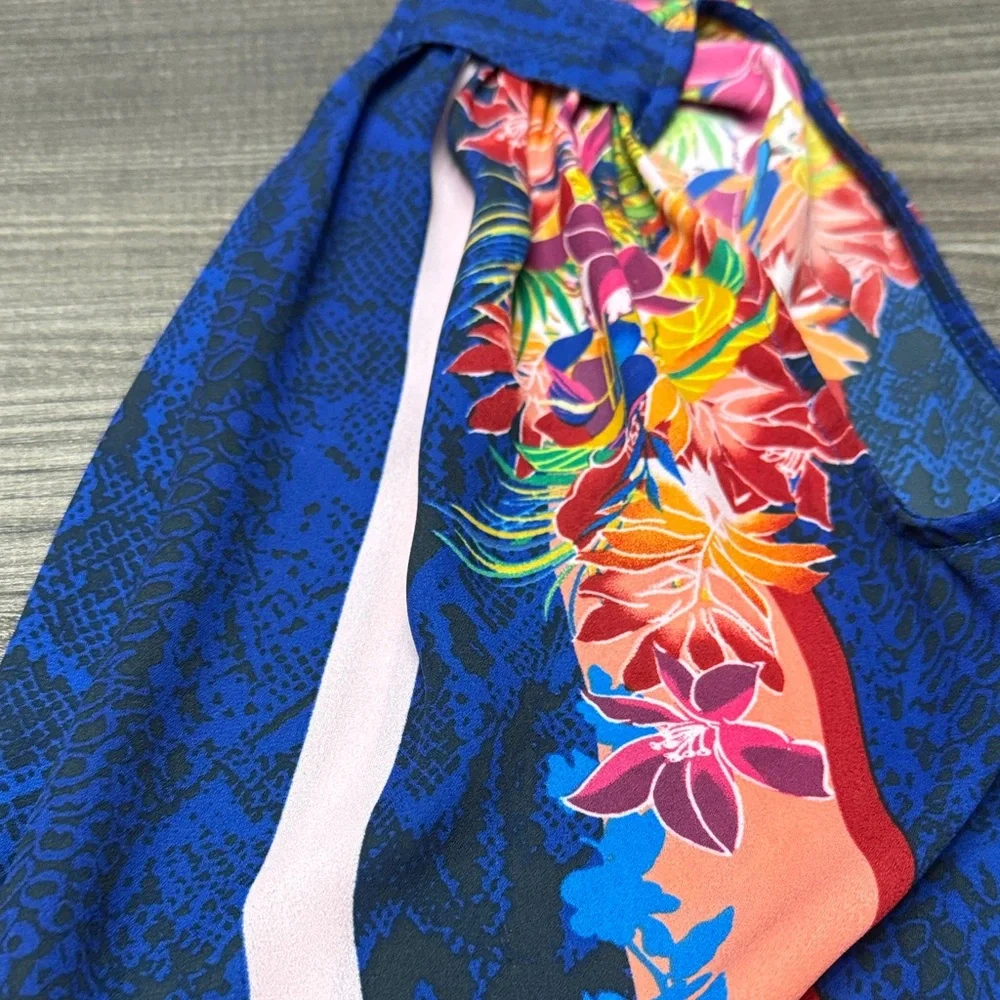 BCBGMaxAzria Kids One Piece in Blue and Orange Floral - Picture 3 of 7